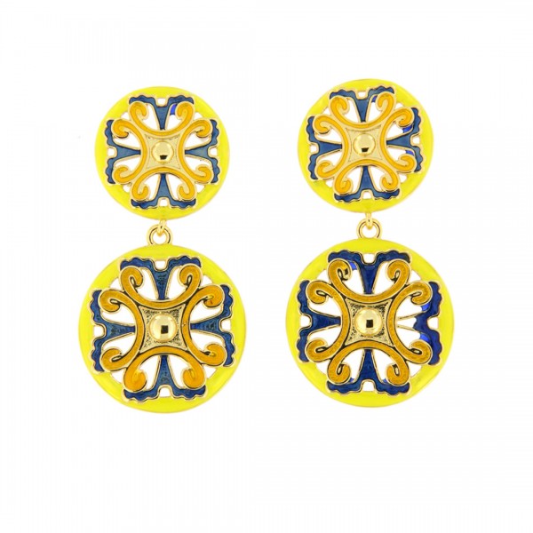 ORECCHINI IN METALLO ANALLERGICO CON 2 CHARM - OR314G