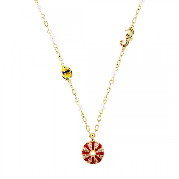 Collana in metallo anallergico con placcatura oro - CL336