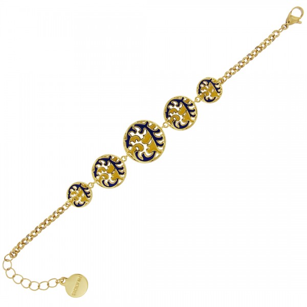 BRACCIALE IN METALLO ANALLERGICO CON PLACCATURA ORO - BC322
