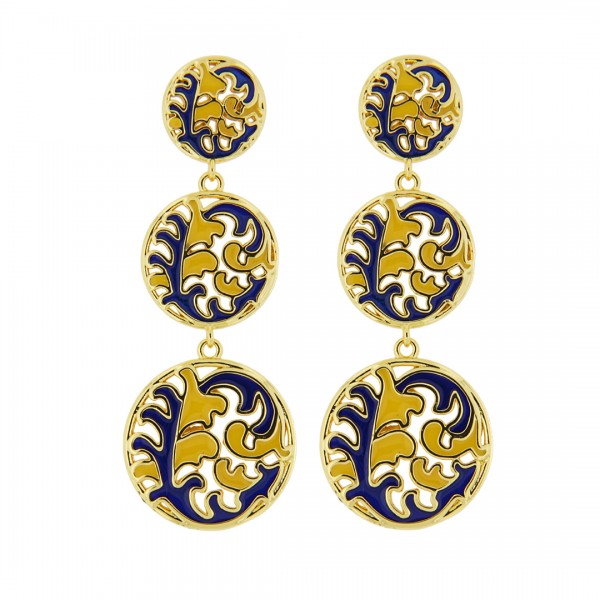 ORECCHINI IN METALLO ANALLERGICO E PLACCATURA ORO CON CHARM - OR322L