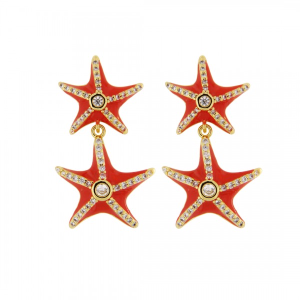 ORECCHINI IN METALLO ANALLERGICO E PLACCATURA ORO CON CHARM - OR333L