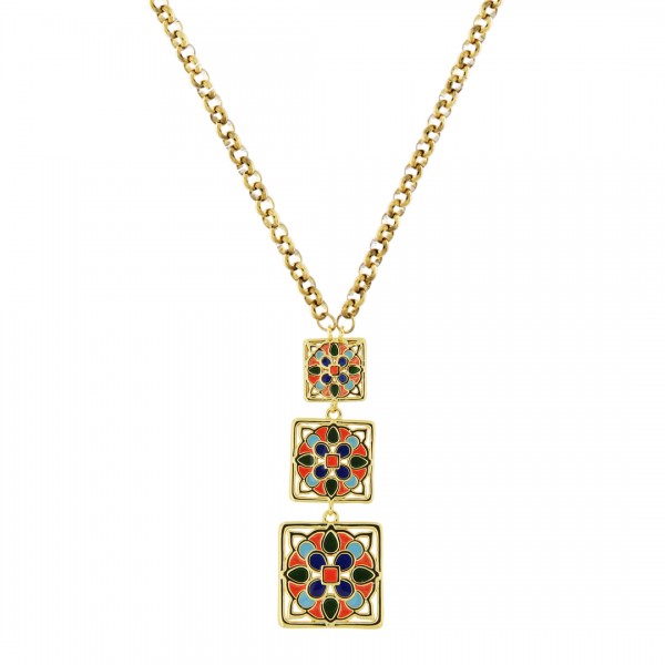 Collana in metallo anallergico con placcatura oro - CL324