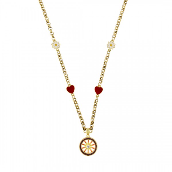 COLLANA IN METALLO ANALLERGICO CON CHARMS - CL353
